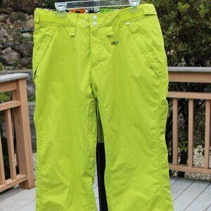 Foursquare Snow Outerwear Women's Snow Pants in size L Neon green